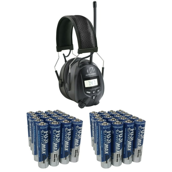 Walker's Game Ear Portable AM/FM Radio, Black, Model GWP-RDOM