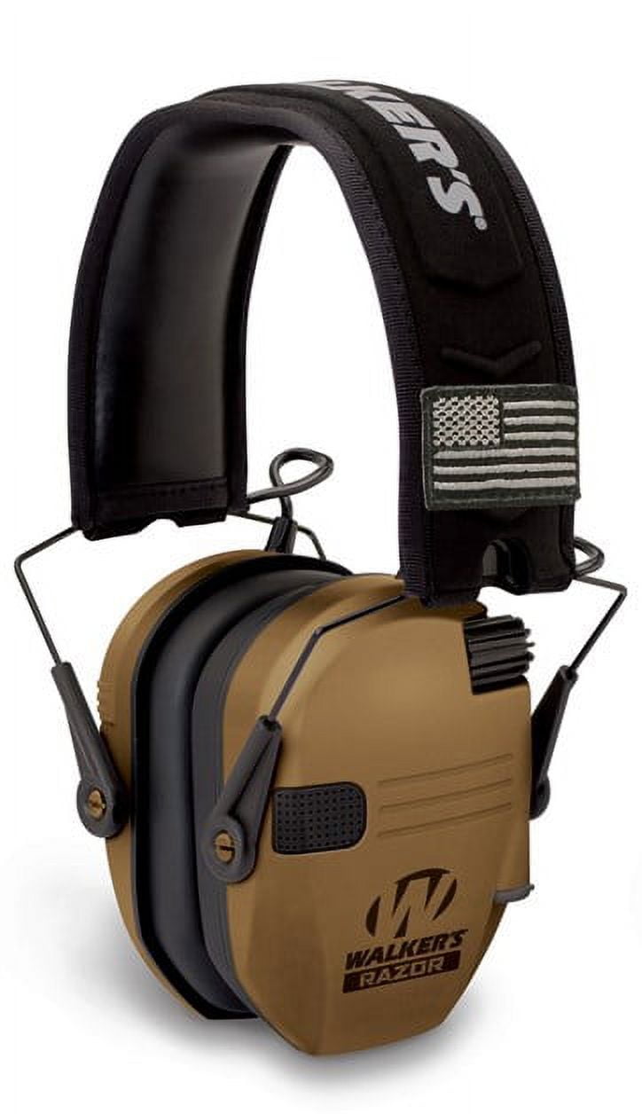 Walker’s Razor Slim Electronic Hearing Protection Ear Muff in Battle