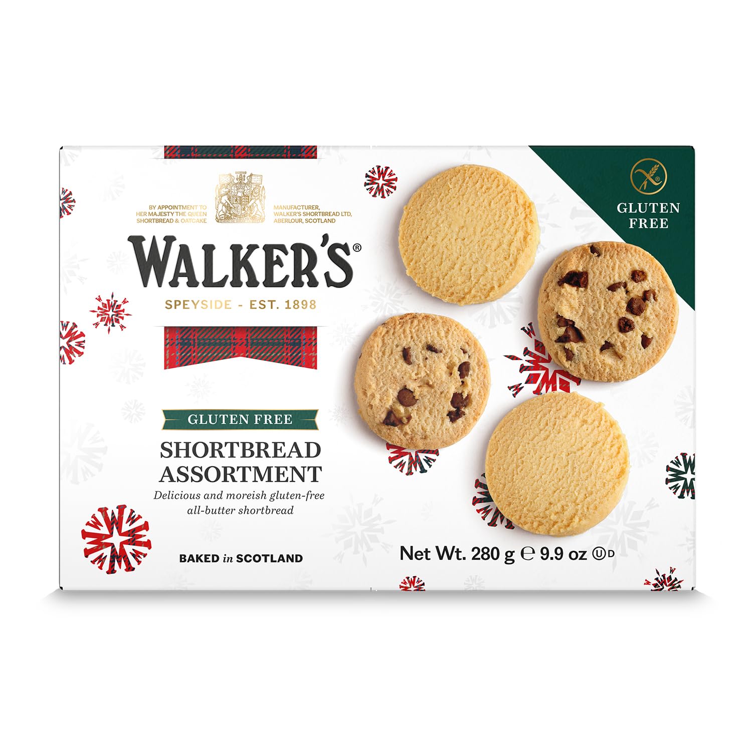 Walker’s Gluten Free Shortbread Cookies 9.9 oz Shortbread Cookie Box Includes Assortment of