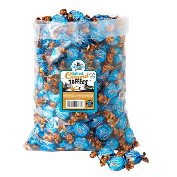 Walker's Nonsuch Salted Caramel Toffee, Soft Chewy Traditional British Sweets, Individually Wrapped, Bulk Sharing Bag, 500g