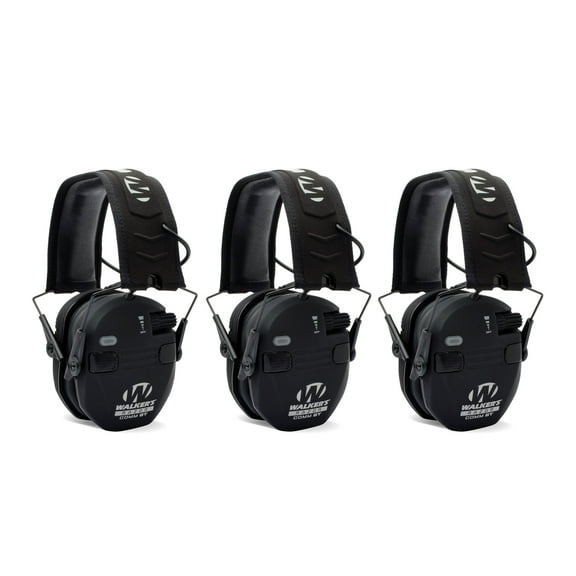 Walker's Razor Electronic Bluetooth Shooting Ear Protection Muff, (3 Pack)