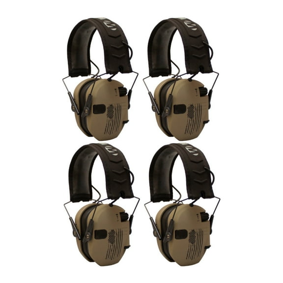 Walkers Razor Shooting Muffs (Distressed Flag) 4-Pack