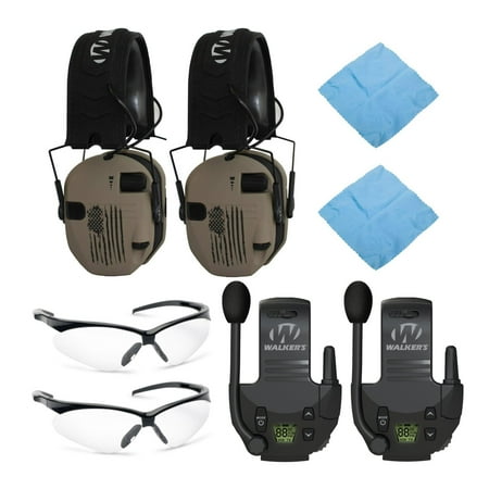 Walker's Razor Slim Electronic Muff (US Flag, 2Pack) Sport Bundle with Accessory