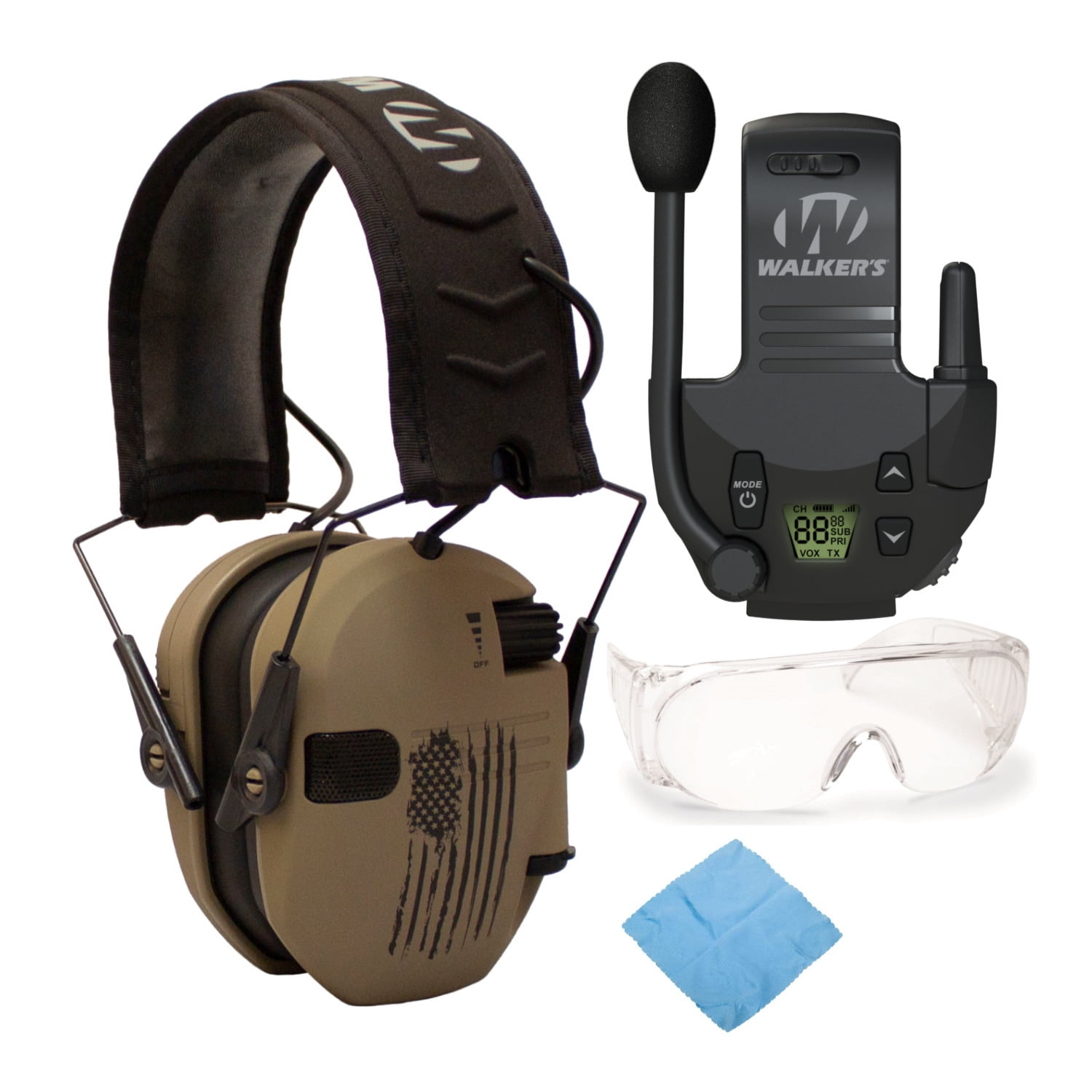 Walkers Razor Slim Electronic Shooting Muffs 2-Pack - 23dB NRR Hearing Protection With Microphones