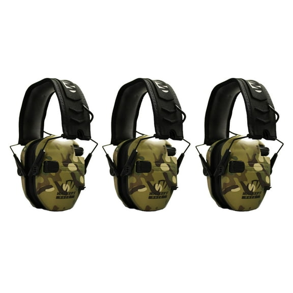 Walker's Razor Slim Electronic Shooting Muffs 3-Pack (Multi Cam Camo Tan)