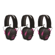 Walkers Razor Slim Electronic Shooting Muffs 3-Pack, Pink