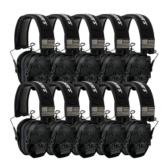 Walker's Razor Slim Electronic Shooting Muffs Patriot Series (Camo) (10-Pack)