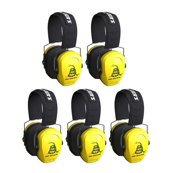 Walker's Razor Slim Passive Earmuffs, Don't Tread On Me (5 Pack)