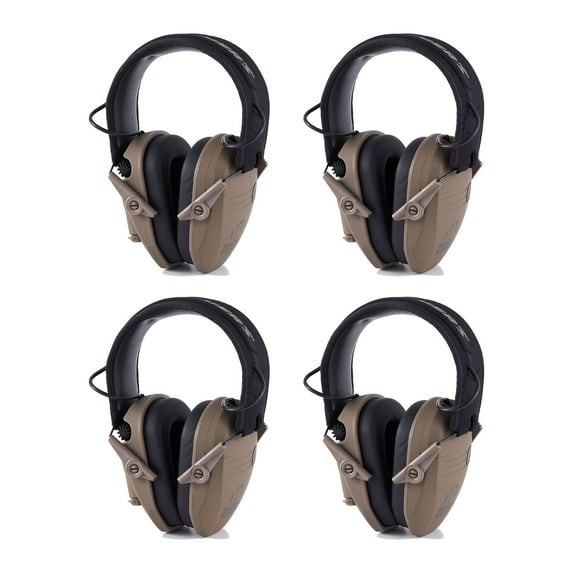 Walker's Razor Slim Shooter Electronic Hearing Protection Earmuffs (4 Pack)