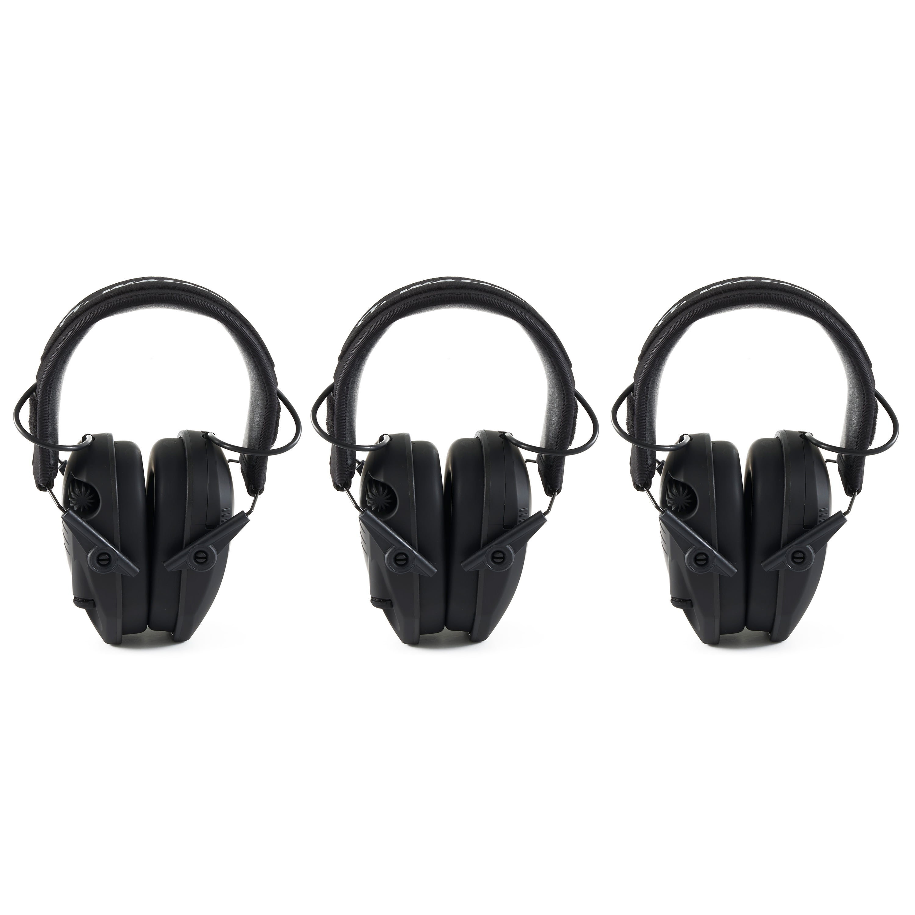 Walker's Razor Slim Shooter Hearing Protection Earmuff, Black (3 Pack
