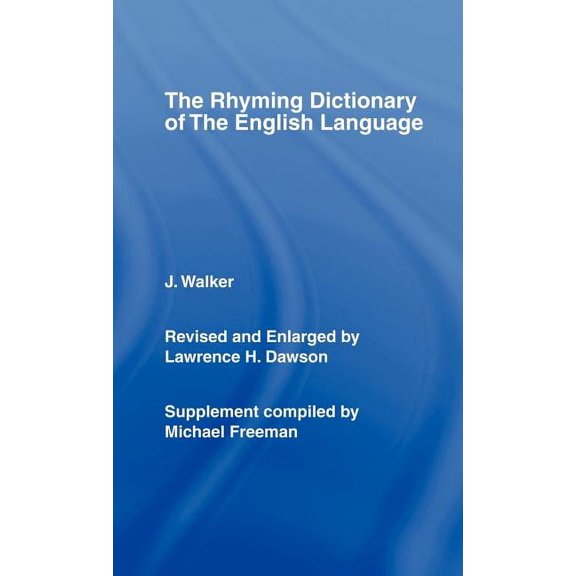 Walker's Rhyming Dictionary of the English Language, (Hardcover)