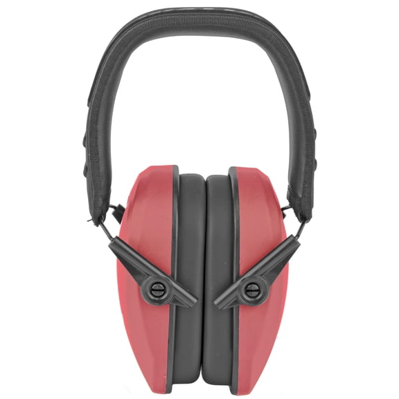 Walker's Razor Slim Passive Muff - Low-Profile Compact Folding 27dB NRR Noise-Blocking Hunting Gun Range Shooting Hearing Protection Passive Muff, Coral
