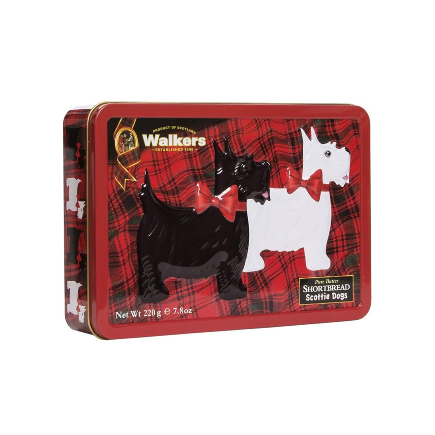 Walker's Shortbread Scottie Dog Shaped Cookies, Pure Butter Shortbread