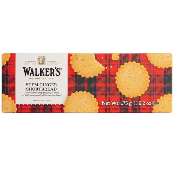 Walker's Shortbread Stem Ginger Shortbread Cookies 6.2 oz (Pack of 12)