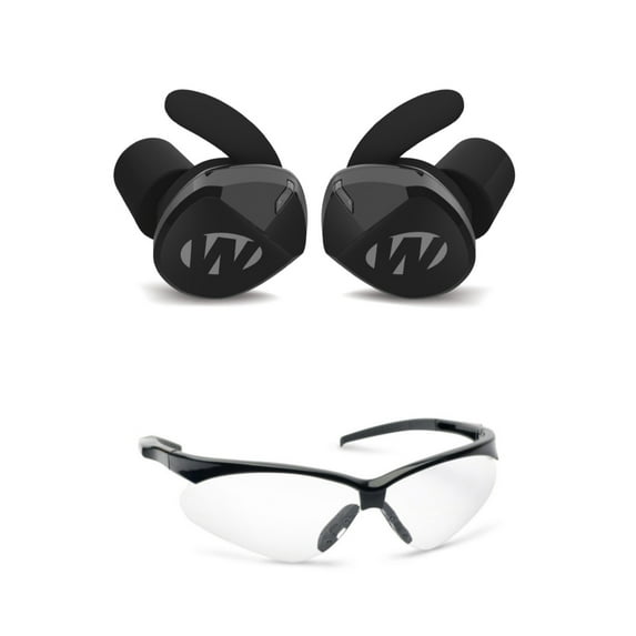 Walker's Silencer BT 2.0 Rechargeable Electronic Earbuds with Glasses (Clear)