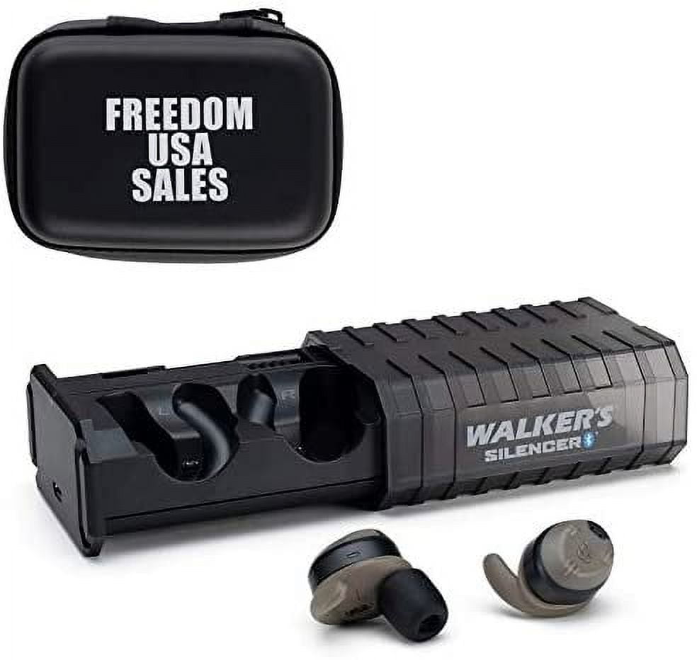 Walker s Silencer Bluetooth Rechargeable Ear Buds Pair with Water Resistant Case