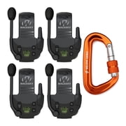 Walker's Hunting Walkie Talkie for Razor Muffs (4-Pack) with Carabiner