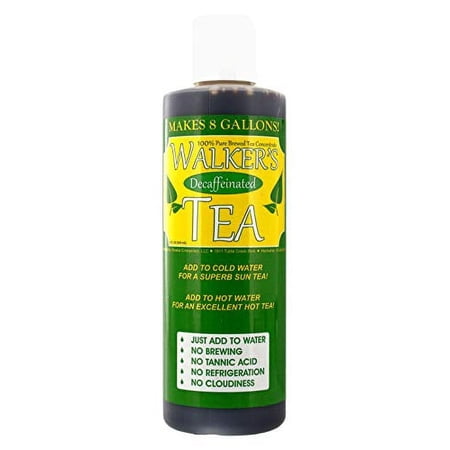 Walker's Tea Liquid Tea Concentrate Decaffeinated 8oz. - Makes 8 Gallons!