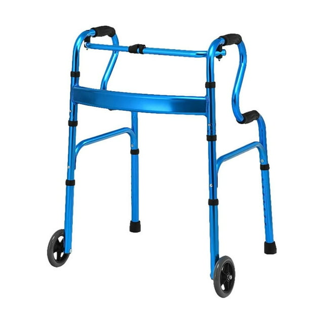 Walkers, 3in1 Walking Mobility Aid with 5’’ Wheels, Folding Platform