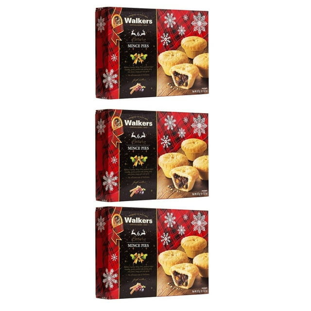 Walkers 6pk Luxury Mince Pies 370g (18 Mince Pies) Bundle of 3