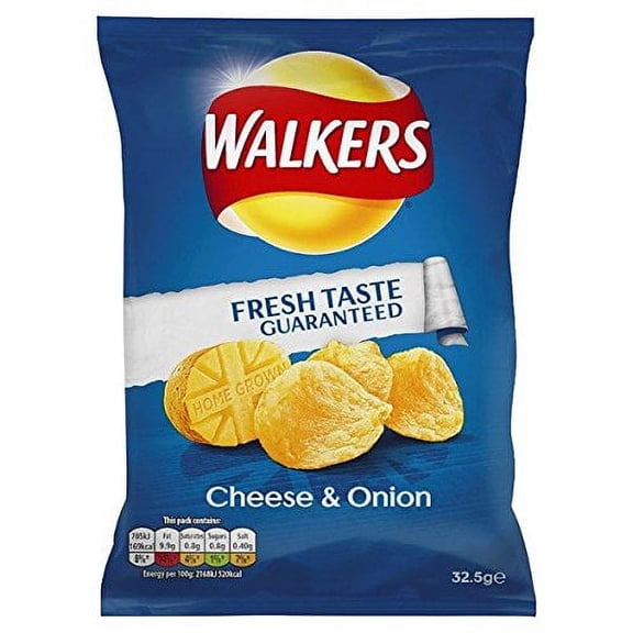 Walkers Cheese & Onion Flavour Crisps 48 x 32g Bags