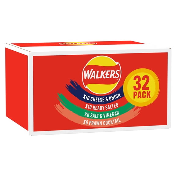 Walkers Classic Variety Multipack Crisps 32x25g, Imported from Britain