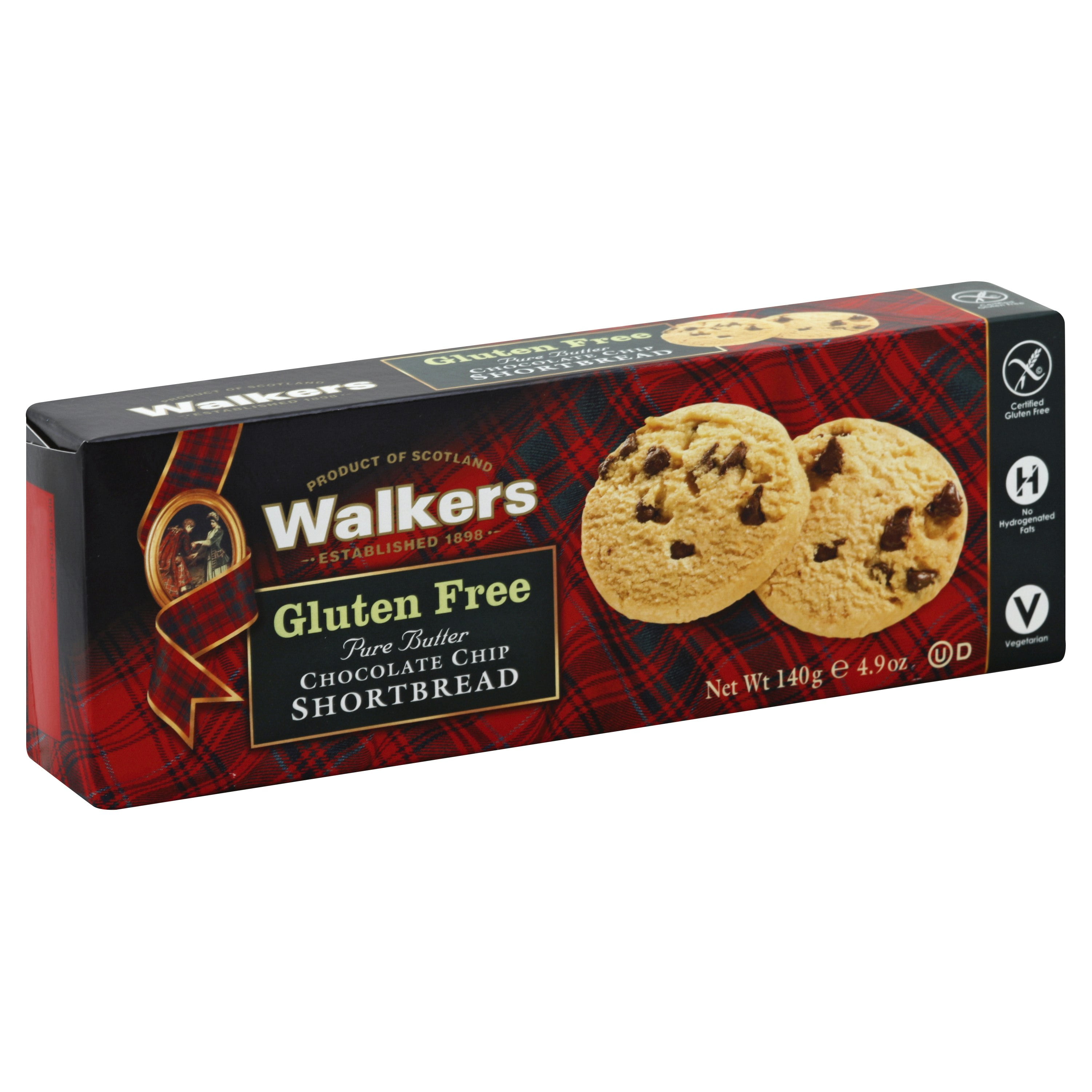 Walkers Cookie Shortbread Chocolate Chip Gluten Free 4.9 oz (Pack Of 6)