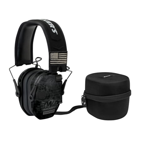 Walkers Game Ear Razor Muffs Patriot Series(Kryptek Camo) with Protective Case