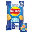 thumbnail image 1 of Walkers Mild Cheese & Onion Less Salt Multipack Crisps 6x25g, Imported from Britain, 1 of 5