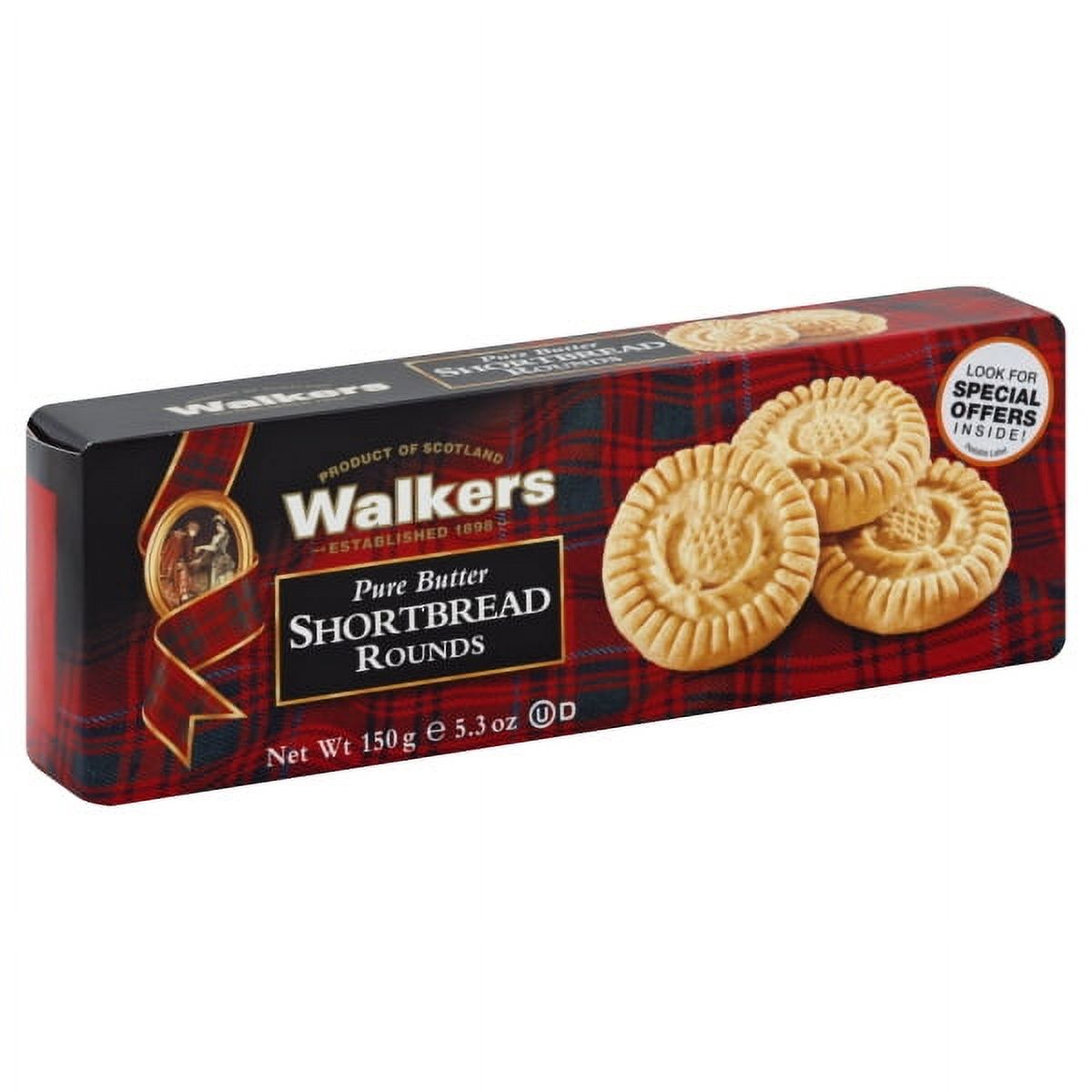 Walkers Pure Butter Shortbread Rounds, 5.3 Oz. - image 1 of 7