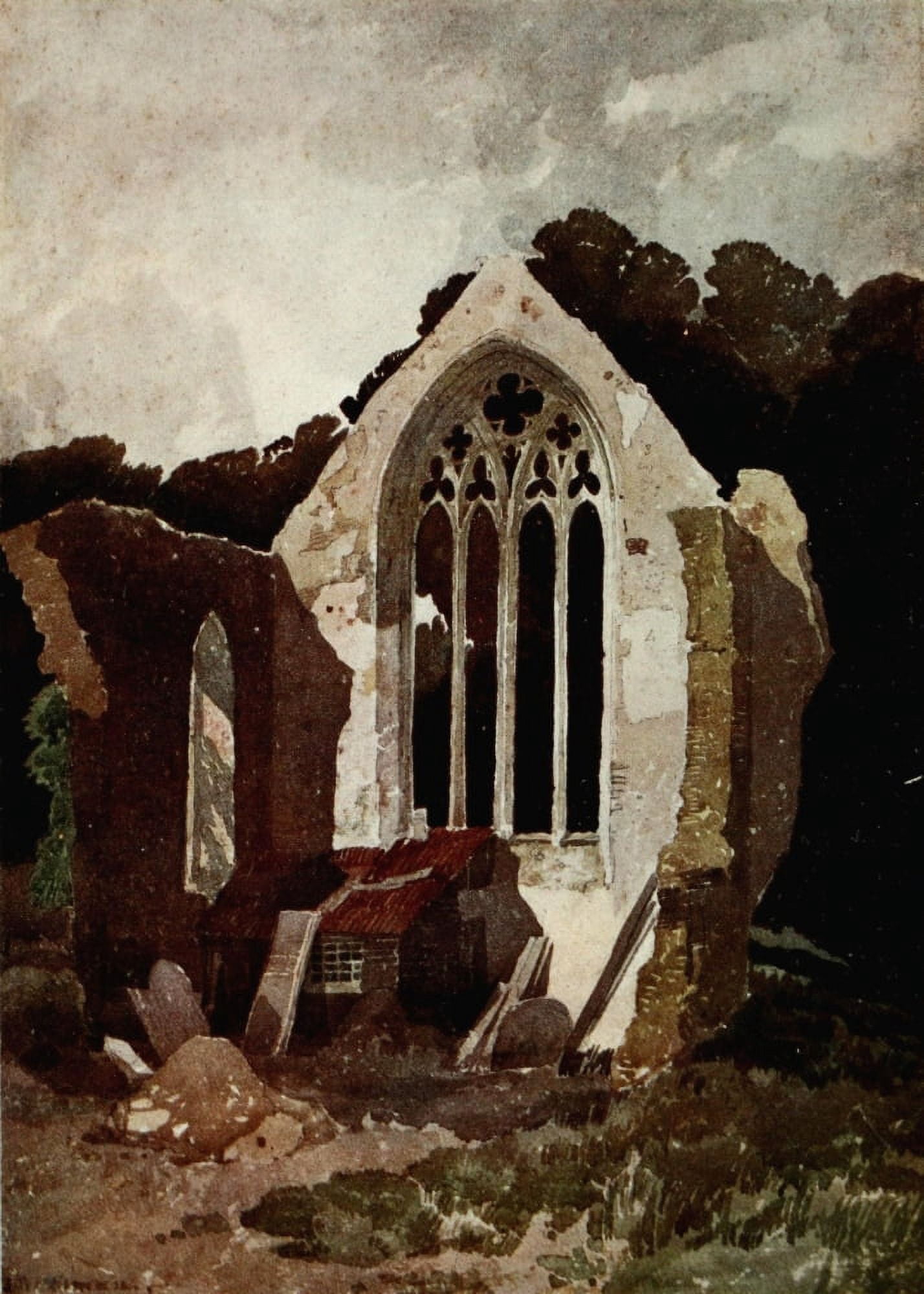 Walkers Quarterly 1926 Walsingham Priory 2 Canvas Art - John Sell Cotman (18 x 24)