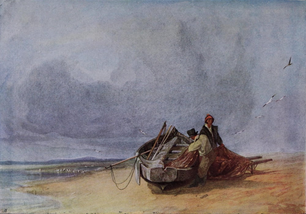 Walkers Quarterly 1926 Yarmouth beach Canvas Art - John Sell Cotman (18 x 24)