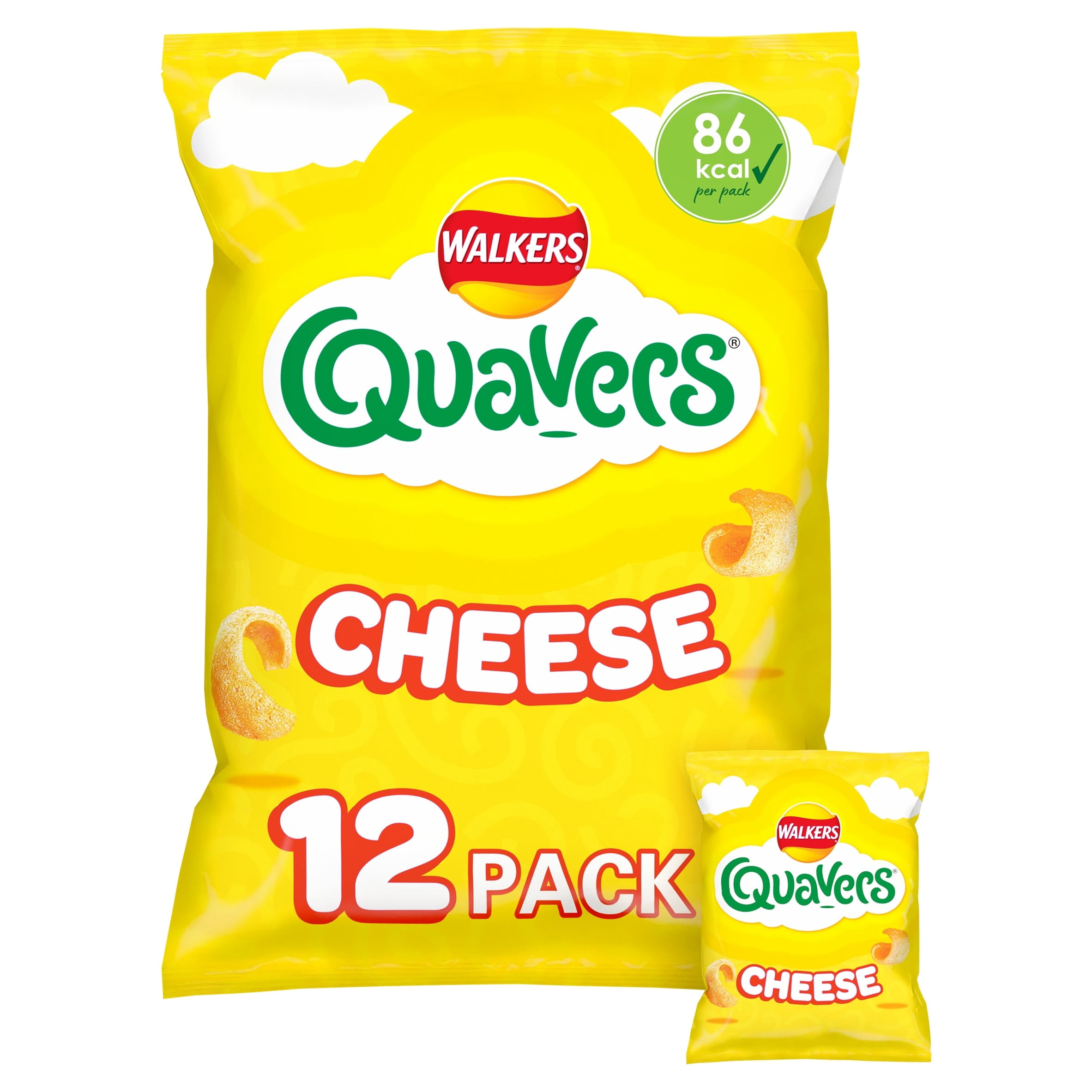 Walkers Quavers Cheese Multipack Crisps 12x16g, Imported from Britain ...
