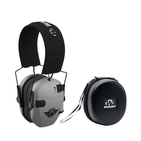 Walkers Razor Electric Slim (Talk to Me Goose Grey) Earmuffs with Case