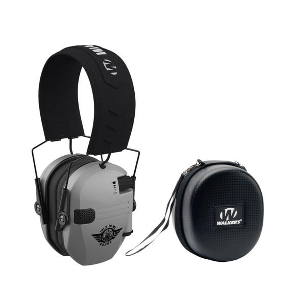 Walkers Razor Electric Slim (Talk to Me Goose Grey) Earmuffs with Case
