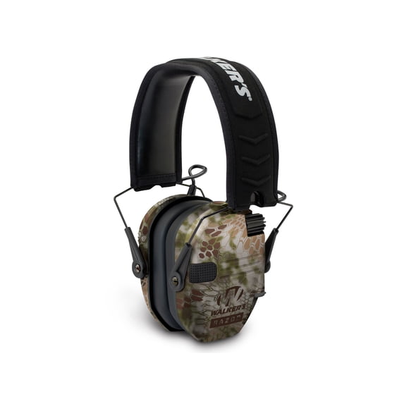 Walker's Razor Slim Ultra Low Profile Compact Design Adjustable Range Shooting Hunting Hearing Protection Electronic Earmuffs - Kryptek
