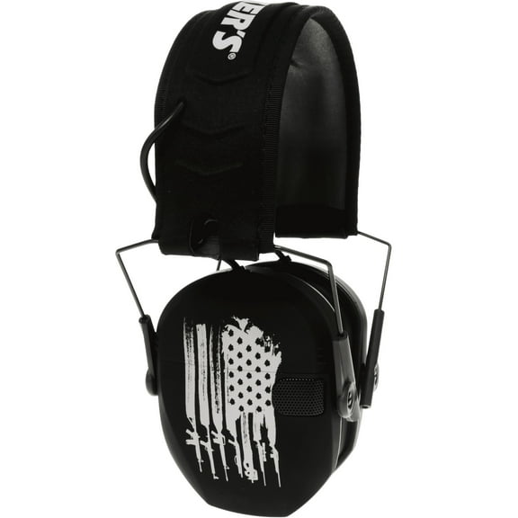 Walkers Razor Freedom Series Ear Muffs, 23 dB NRR, Black Flag