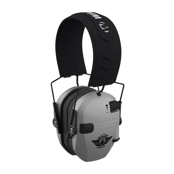Walkers Razor Slim Electric Earmuffs with Speakers (Talk To Me Goose Gray)