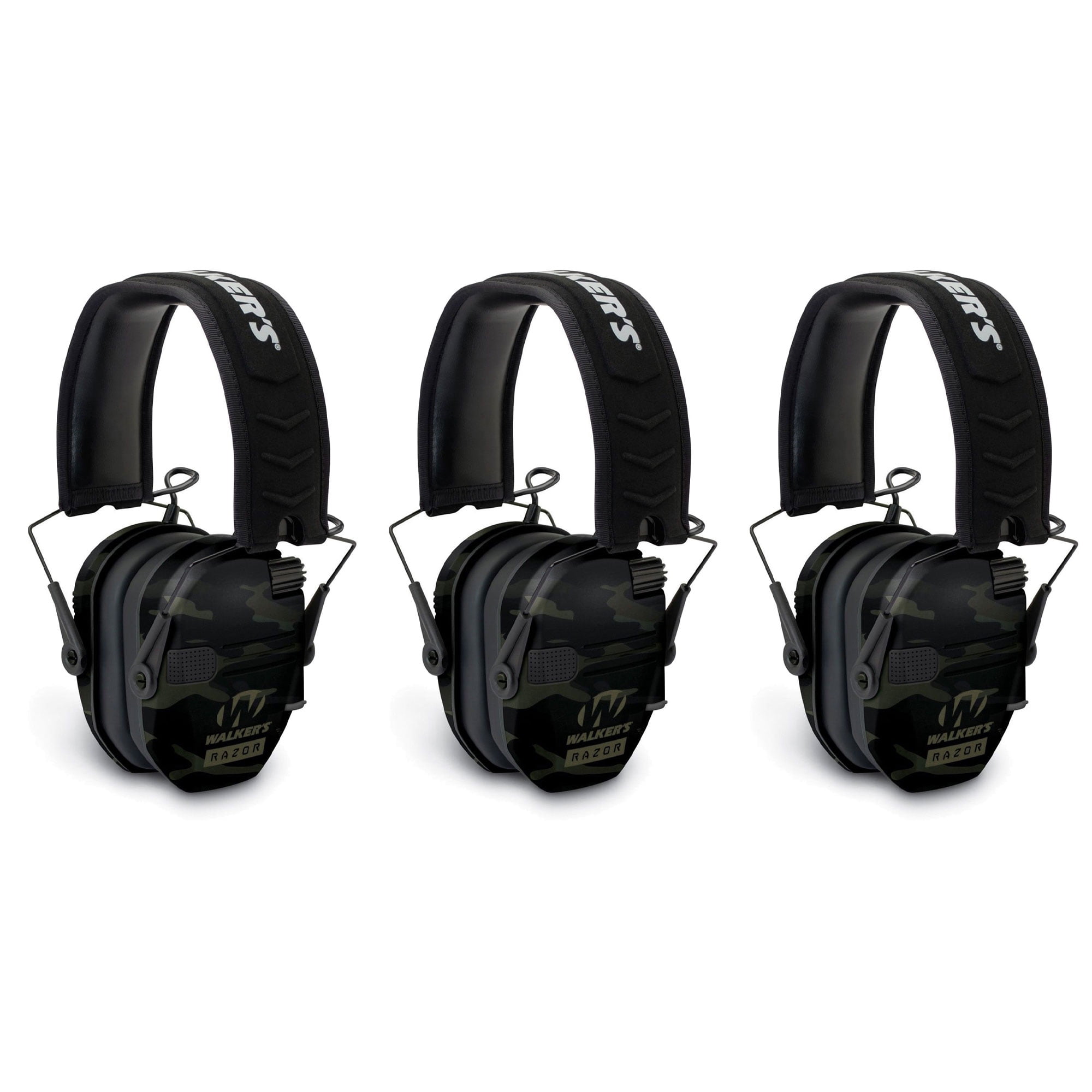 Walker Razor 3 Walkers Razor Slim Electronic Ear Muffs with NRR 23 dB, (3 Pack ...