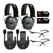 Walker’s Razor Slim Electronic Muffs (FDE Patriot) 2-Pack, Walkies & Glasses Kit