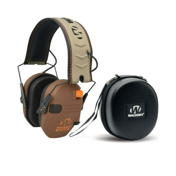 Walkers Razor Slim Electronic Wetlands LTD Muff with Full Range Speakers with Protective Case (2 Items)