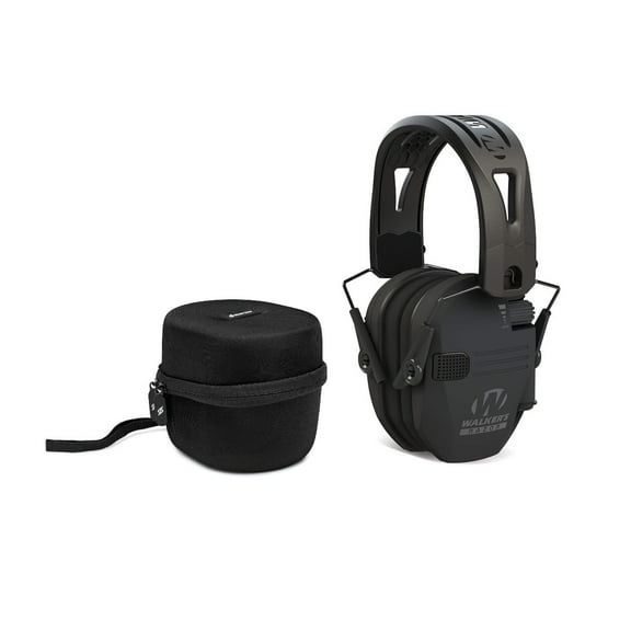 Walkers Razor Tacti-Grip with Rubber Headband (Black) w/ Protective Case