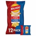 thumbnail image 1 of Walkers Ready Salted, Cheese & Onion Variety Multipack Crisps 12 x 25g, British Import (Pack of 3), 1 of 2