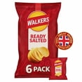 thumbnail image 1 of Walkers Ready Salted Multipack Crisps 6 x 25g, British Import (Pack of 3), 1 of 5