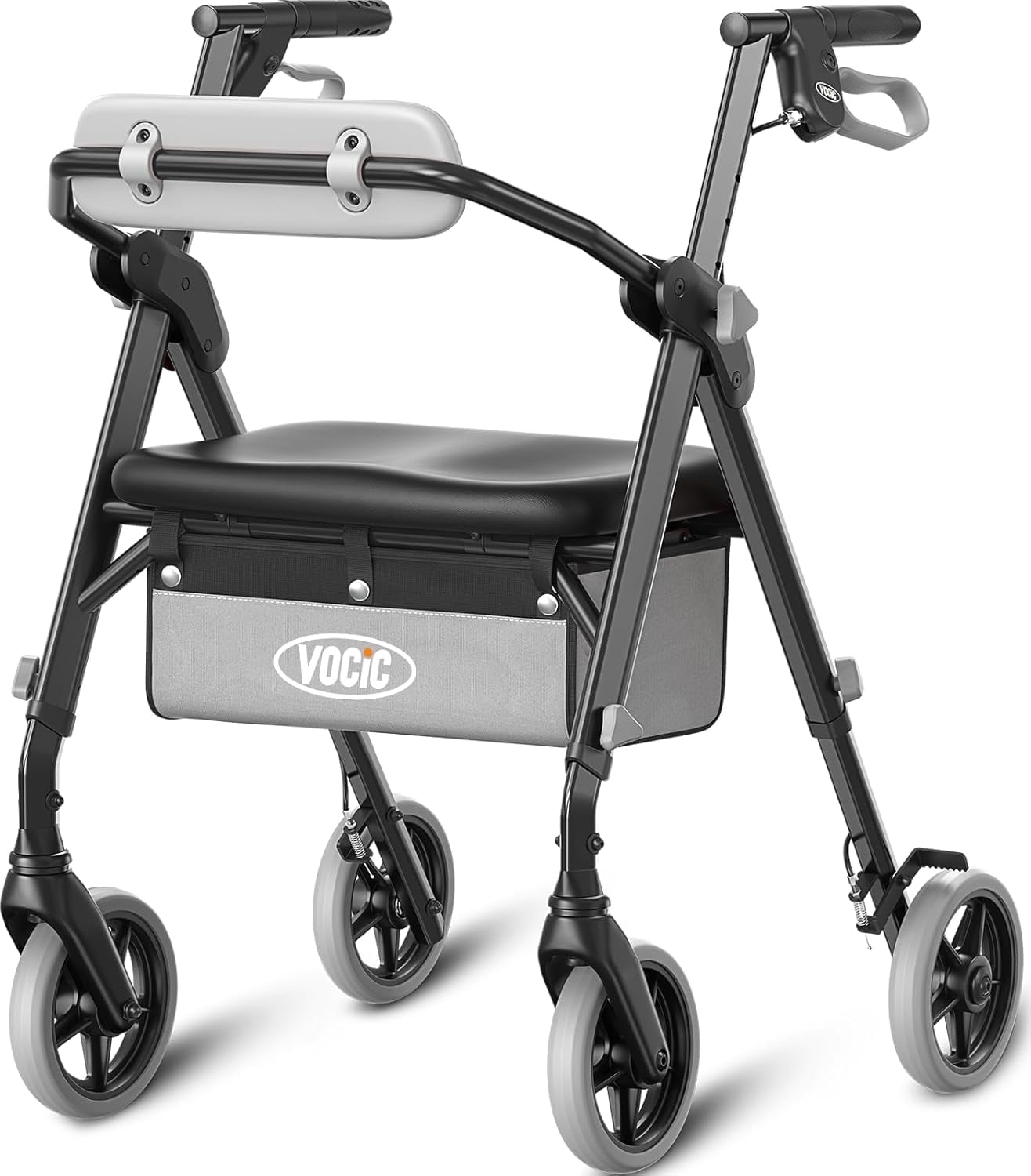 VOCIC Z11 Lightweight Foldable All-Terrain Wheels Rollator Walker