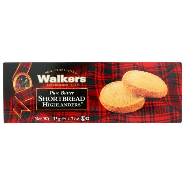 Walkers Shortbread Cookies, Pure Butter Shortbread Highlanders, 135 G