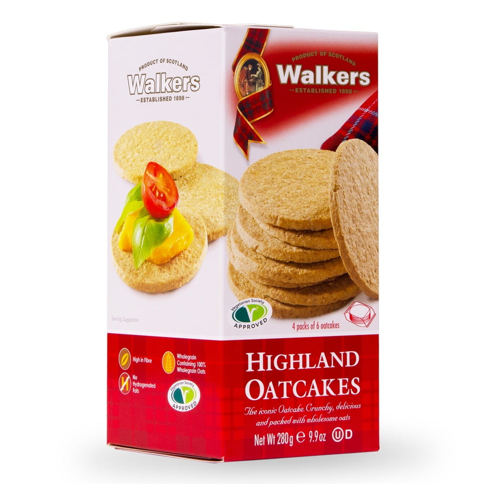 Walkers Shortbread Highland Oat Crackers, 9.9 Ounce Traditional Oatcake Crackers