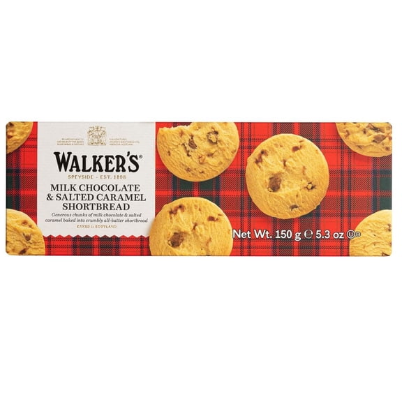 Walkers Shortbread Milk Chocolate and Salted Caramel Shortbread 5.3 oz (Pack of 12)