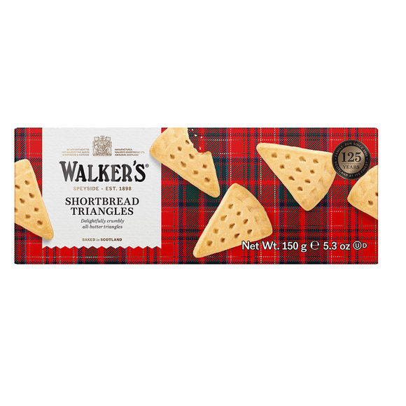 Walkers Shortbread Pure Butter Triangles, 5.3 Ounce Box (Pack of 4)