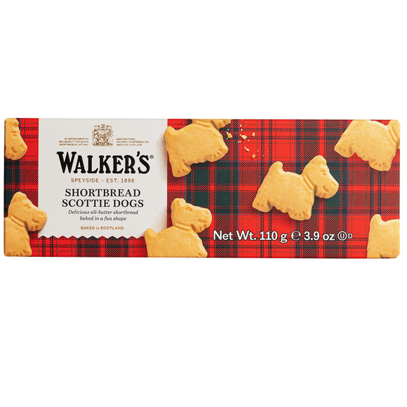 Walkers Shortbread Scottie Dog Shape Cookies, 3.9oz (Pack of 6)